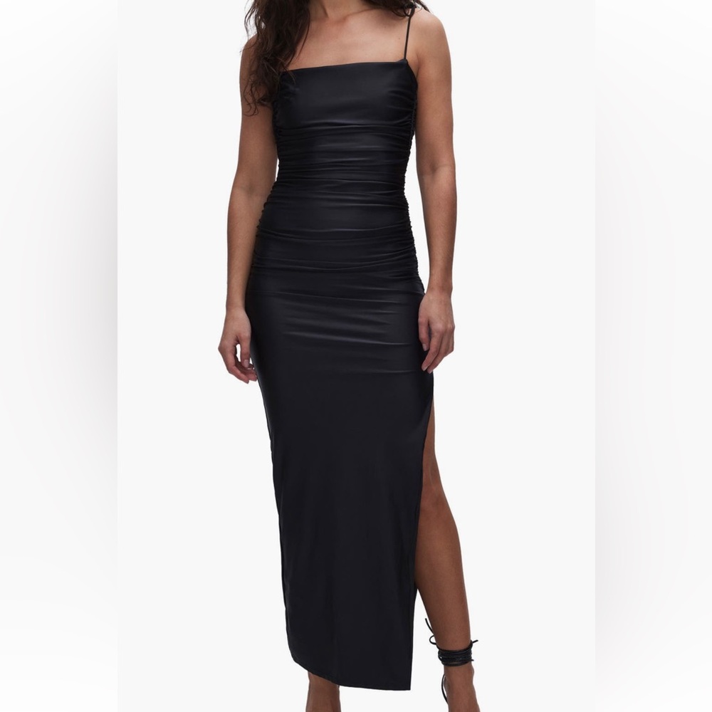 Good American Ruched Satin Slip Dress in size XL *NWT* - Picture 5 of 5